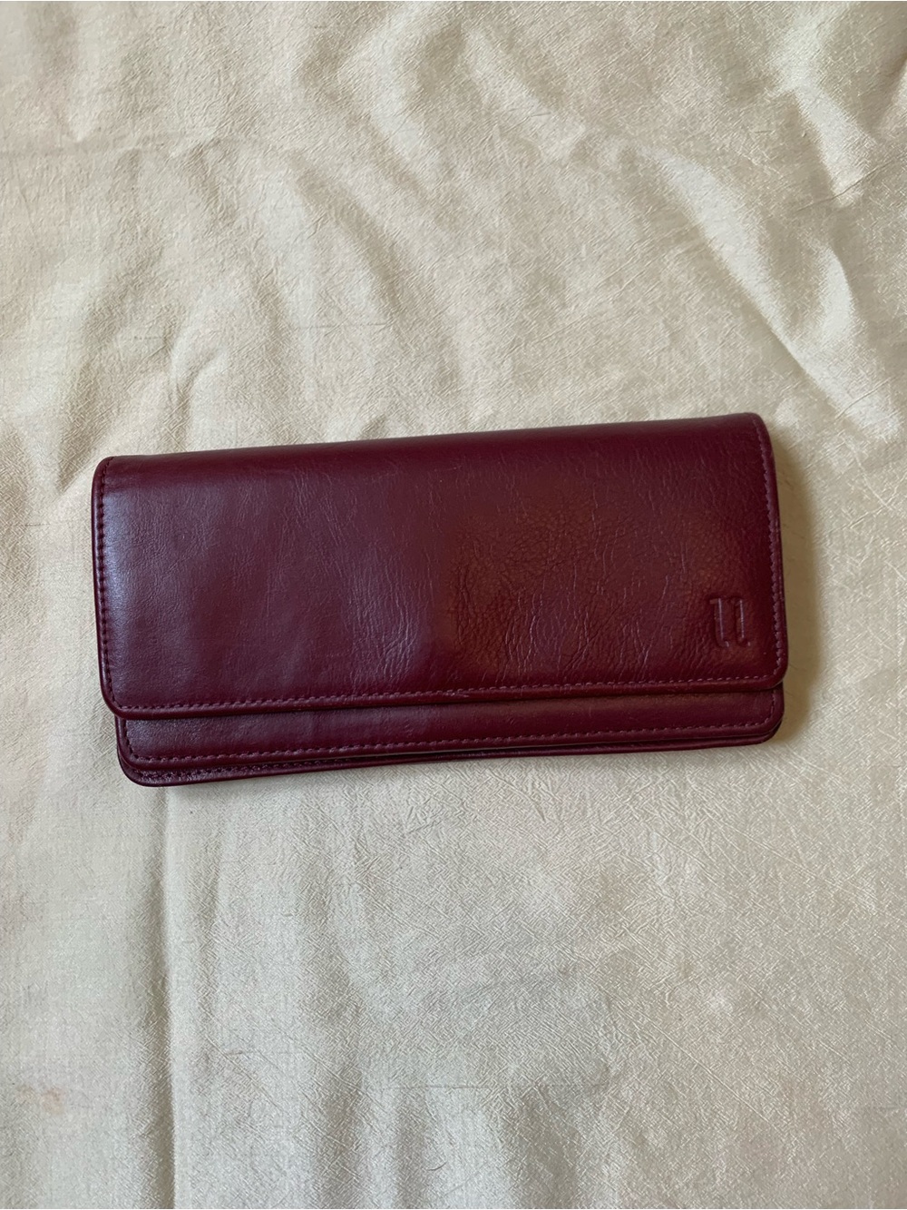 Wine Leather Continental Wallet